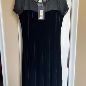 Elegant Black Velvet Dress